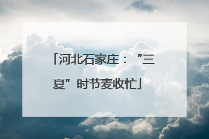 河北石家庄：“三夏”时节麦收忙