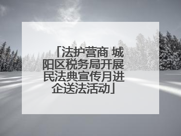 法护营商 城阳区税务局开展民法典宣传月进企送法活动
