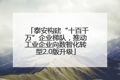 泰安构建“十百千万”企业梯队，推动工业企业向数智化转型2.0版升级