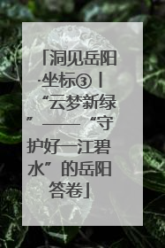 洞见岳阳·坐标③丨“云梦新绿”——“守护好一江碧水”的岳阳答卷