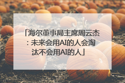 海尔董事局主席周云杰：未来会用AI的人会淘汰不会用AI的人