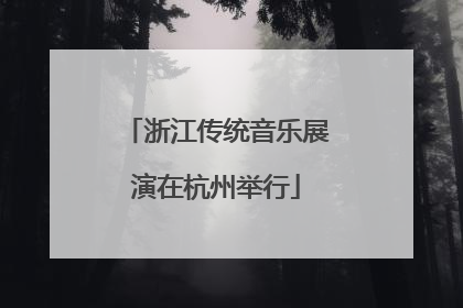 浙江传统音乐展演在杭州举行