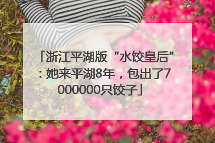 浙江平湖版“水饺皇后”：她来平湖8年，包出了7000000只饺子