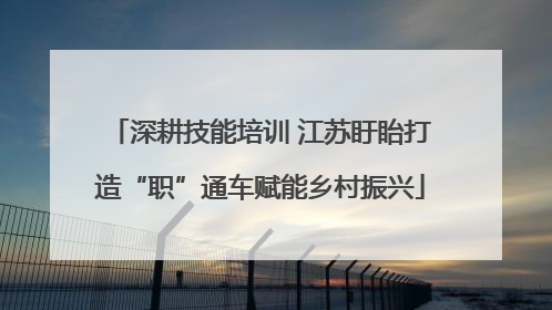 深耕技能培训 江苏盱眙打造“职”通车赋能乡村振兴