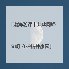 渤海潮评｜共建网络文明 守护精神家园