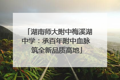 湖南师大附中梅溪湖中学：承百年附中血脉 筑全新品质高地