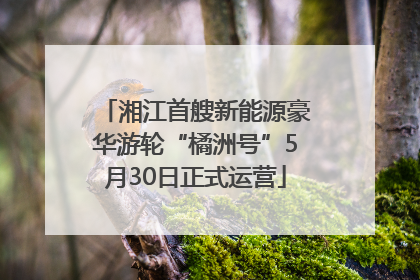 湘江首艘新能源豪华游轮“橘洲号”5月30日正式运营