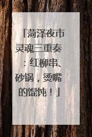 菏泽夜市灵魂三重奏：红柳串、砂锅，烫嘴的馄饨！
