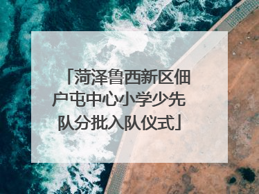 菏泽鲁西新区佃户屯中心小学少先队分批入队仪式