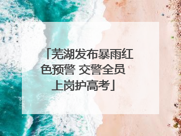 芜湖发布暴雨红色预警 交警全员上岗护高考