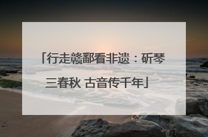 行走赣鄱看非遗：斫琴三春秋 古音传千年