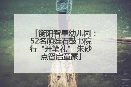 衡阳智星幼儿园：52名萌娃石鼓书院行“开笔礼” 朱砂点智启童蒙