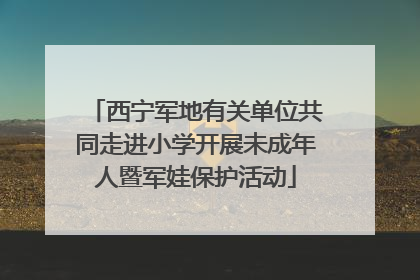 西宁军地有关单位共同走进小学开展未成年人暨军娃保护活动