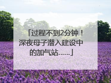 过程不到2分钟！深夜母子潜入建设中的加气站……