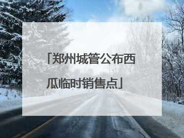 郑州城管公布西瓜临时销售点