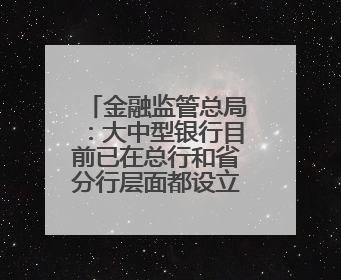 金融监管总局：大中型银行目前已在总行和省分行层面都设立了专门的科技金融部门