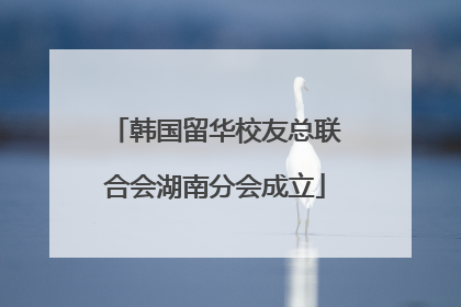 韩国留华校友总联合会湖南分会成立