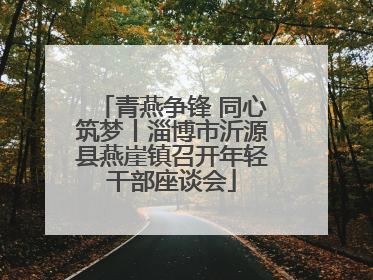 青燕争锋 同心筑梦丨淄博市沂源县燕崖镇召开年轻干部座谈会