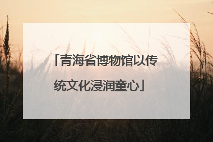 青海省博物馆以传统文化浸润童心