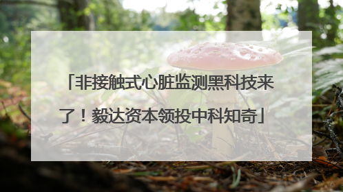 非接触式心脏监测黑科技来了！毅达资本领投中科知奇