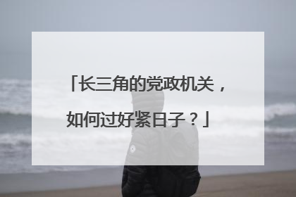长三角的党政机关，如何过好紧日子？