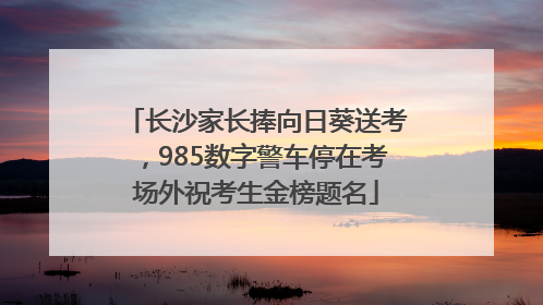 长沙家长捧向日葵送考，985数字警车停在考场外祝考生金榜题名