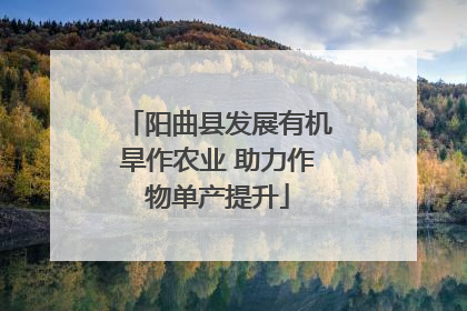 阳曲县发展有机旱作农业 助力作物单产提升