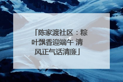 陈家渡社区：粽叶飘香迎端午 清风正气话清廉