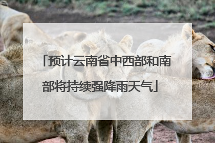 预计云南省中西部和南部将持续强降雨天气