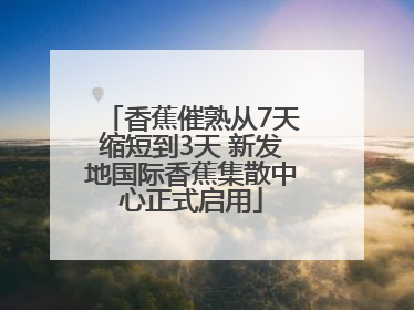 香蕉催熟从7天缩短到3天 新发地国际香蕉集散中心正式启用