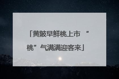 黄陂早鲜桃上市 “桃”气满满迎客来