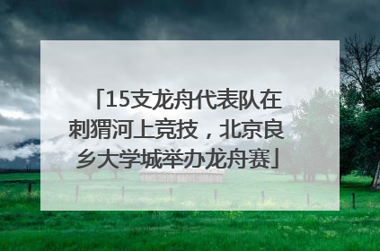 15支龙舟代表队在刺猬河上竞技，北京良乡大学城举办龙舟赛