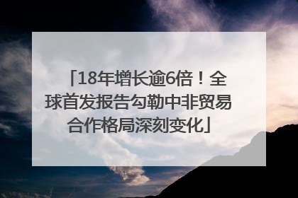 18年增长逾6倍！全球首发报告勾勒中非贸易合作格局深刻变化