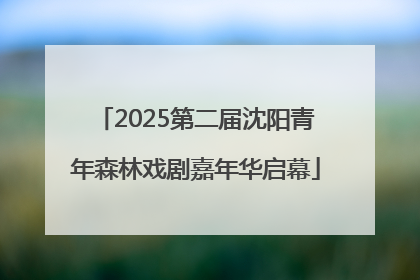 2025第二届沈阳青年森林戏剧嘉年华启幕