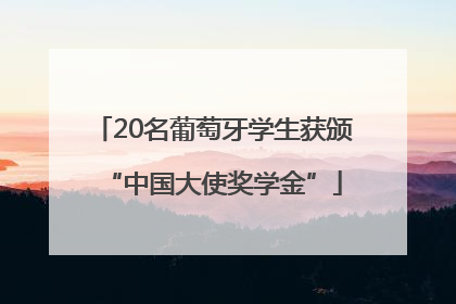 20名葡萄牙学生获颁“中国大使奖学金”