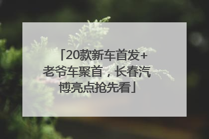 20款新车首发+老爷车聚首，长春汽博亮点抢先看