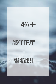 4位干部任正厅级新职