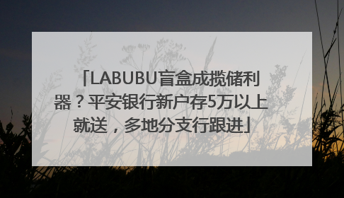 LABUBU盲盒成揽储利器？平安银行新户存5万以上就送，多地分支行跟进